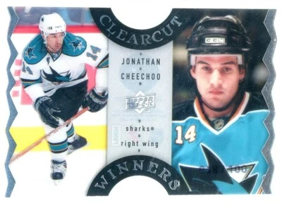 2007-08 Upper Deck Clear Cut Winners #CCW78 Jonathan Cheechoo 018/100 - Image 1 of 2