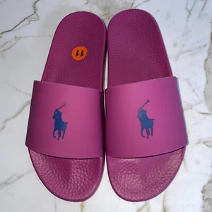 Polo Ralph Lauren Mens Rubber Slides Pony LOGO Size 11 Mens - Picture 1 of 3