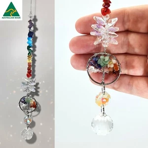 Gemstone Tree of Life Crystal Suncatcher chakra hanging suncatchers gift for her - Picture 1 of 13