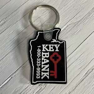 Key Bank Rubber Keychain Advertising RecycledFashionShopCom - Afbeelding 1 van 6