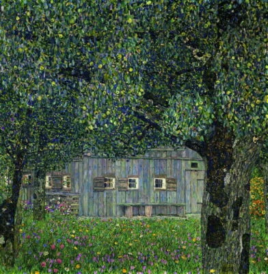 Reproducción de arte de pared de lienzo pintado a mano pintura al óleo paisaje Gustav Klimt Foto 1 de 4