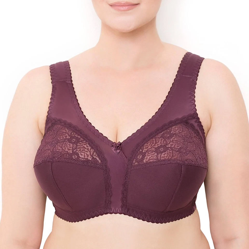 WIRELESS PLUS SIZE BRA MINIMIZER WIDE STRAPS UNLINED FULL COVERAGE 36-52CDEFGHI - Image 1 of 1