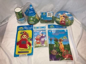 NIP Teletubbies Party Supply Huge Lot - napkins plates hat invites loot bags cup - Picture 1 of 3