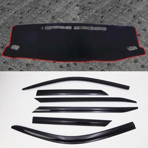 Smoke Weather shields Velvet Red Line Dash mat for 09/2015~2019 Toyota Fortuner - Picture 1 of 12