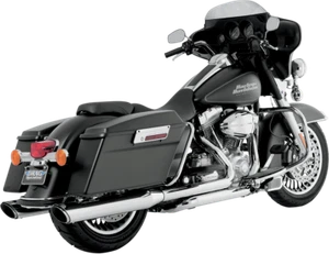 Vance & Hines Twin Slash Round Slip-On Chrome 16763 HD Dresser/Touring 1995-2016 - Picture 1 of 1