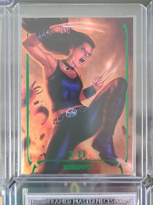2024 Upper Deck Marvel Masterpieces Nahuel Grego Base X-23 Emerald Green 03/25 - Image 1 of 2