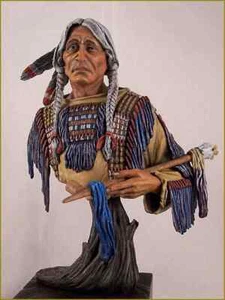 Unassembled Unpainted1/10 Indian chief figure  bust model resin kits - Picture 1 of 1