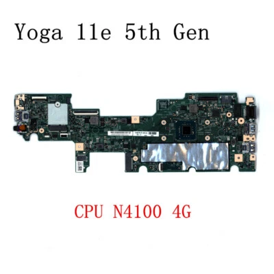 For Lenovo ThinkPad Yoga 11e 5th Gen Laptop Motherboard CPU N4100 4G FRU 02DC243 - Image 1 of 3