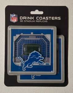 Detroit Lions NFL Football Stadium View Ford Field Replica Set 3D Getränk Untersetzer - Bild 1 von 11