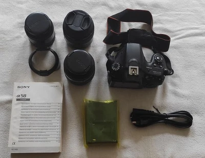 Sony Alpha SLT-A58K 20.1 MP SLR-Digitalkamera Kit mit 3 Objektiven - Bild 1 von 4