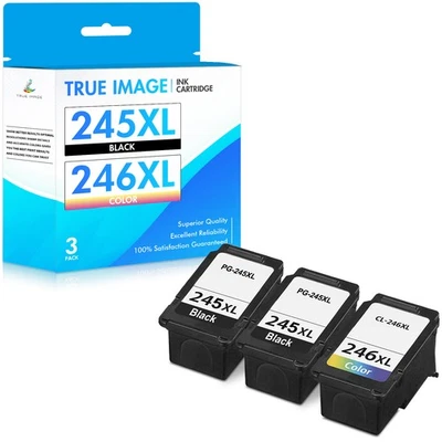 PG-245XL CL-246XL Ink Cartridges for Canon PIXMA MG2420 MG2522 MX490 TS3122 Lot - Image 1 of 4