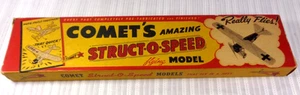 Vintage Comet F6 Fokker D VIII Struct-O-Speed Wood Airplane Model Kit - Picture 1 of 5