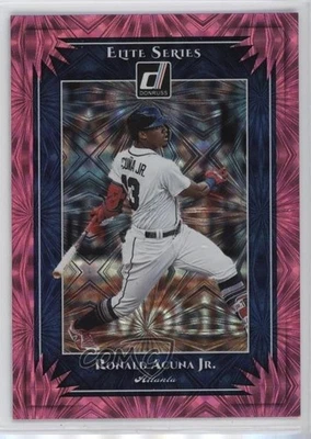 2019 Panini Donruss Elite Series Pink Firework Ronald Acuna Jr #ES1 - Image 1 of 2