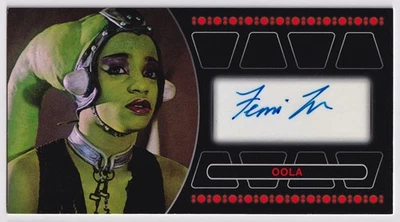 Star Wars Return of the Jedi Widevision 3D Autograph Femi Taylor as Oola Auto - Image 1 of 2