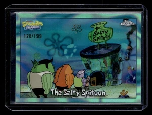 THE SALTY SPITOON 2025 Topps Chrome SpongeBob SquarePants TEAL REFRACTOR #/199 - Picture 1 of 2