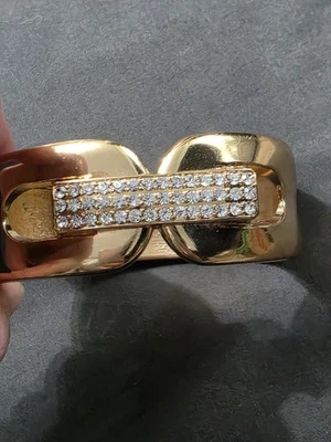 Brazalete Brazalete Estate - Tono Dorado - Moda - Piedras Blancas - Artículo 278 Foto 1 de 4