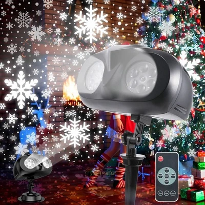 Lámpara Proyector LED Navidad 360° 3D Luz Movimiento Exterior Paisaje Escenario Navidad Foto 1 de 4
