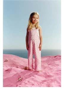 New Zara Overalls Checkerboard Size 6 - Picture 1 of 8