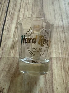 Hard Rock Cafe PARIS 2,25" SHOT GLASS Save The Planet HRC "STP" Logo Testo Oro - Foto 1 di 6