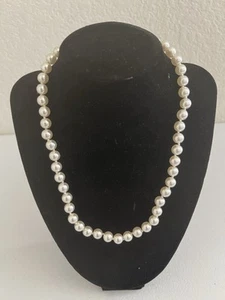 Faux Pearl Necklace 18 Inches Vintage 1960's Made in USA - Picture 1 of 3