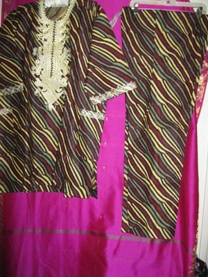 JUEGO TOP Y HOLGURA ALGODÓN AFRICANO, NUEVO, MULTICOLOR, TALLA. M., con bordado Foto 1 de 4