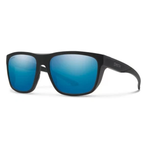 Smith Barra Sunglasses - 2025 - Matte Black w/ ChromaPop Polarized Blue Mirror - Picture 1 of 2