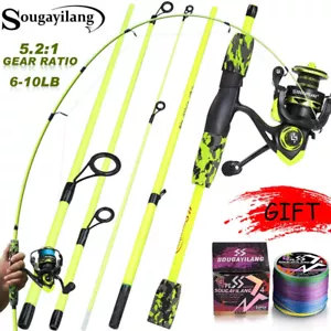 Sougayilang Fishing Rod Set 1.7m Spinning Rod and 1000~2000 Series Spinning Reel - Picture 1 of 14