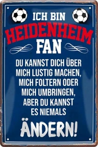  ''Heidenheim Fan'' 20x30cm placa de chapa - Imagen 1 de 4