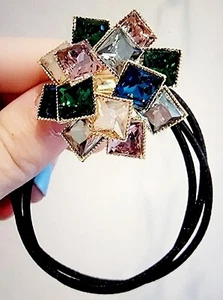 Eleganter Barock Strass Haargummi - Vintage-inspirierter Legierung Pferdeschwanz Halter - Bild 1 von 4