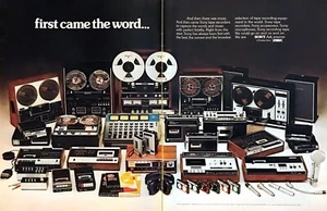 1973 Sony Tape Recorders photo "First Came the Word Then Music" 2-page print ad - Picture 1 of 1