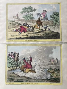 James Gillray Pair of etchings, Hounds Finding, and Coming In at The Death. - Picture 1 of 9