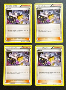 Juego de cartas coleccionables Pokemon: Karen-XY177 Black Star Promo (X4) casi nuevo - Imagen 1 de 2