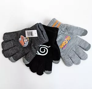 Guantes elásticos Naruto Shippuden 3pk para niños, guantes Naruto 3pk - Imagen 1 de 2