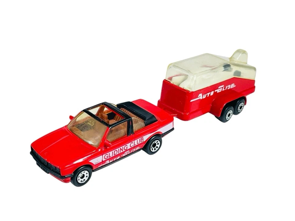 Matchbox TP-118 Red Gliding Club BMW Cabriolet w/Glider & Trailer NIB 8859 - Image 1 of 4