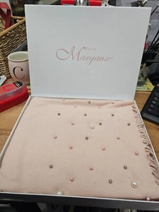 Elisa Margaux Pink  Beaded & Fringed  Scarf BNIB - CG C30 - Picture 1 of 3