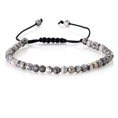 Makramee Armband Bracelet Perlenarmband 4mm Perlen Multi Color Damen Herren - Bild 1 von 4