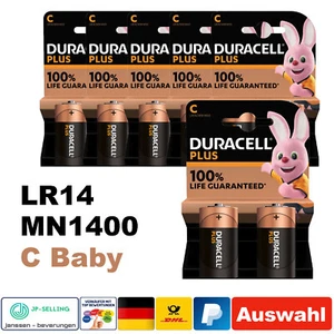 DURACELL 2er Blister Plus Batterie Alkaline Baby C LR14 MN1400 1,5V Auswahl - Bild 1 von 2