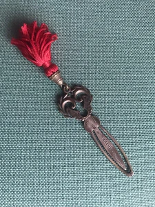 Segnalibro vintage argento 800,  bel design manifattura argentea Nicchi Arezzo - Foto 1 di 9