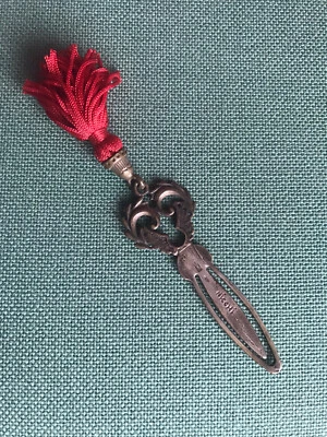 Segnalibro vintage argento 800,  bel design manifattura argentea Nicchi Arezzo - Immagine 1 di 4