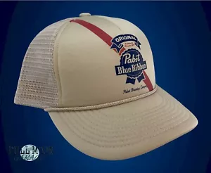Neu Pabst blaues Band Bier PBR Vintage RSQ Schaum Herren Trucker Snapback Kappe Mütze - Bild 1 von 4
