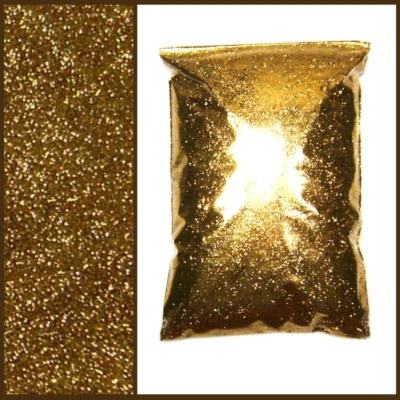 Aditivo de pintura en escamas de metal castaño dorado de 0,015" de 1 lb - corte medio (454 g) Foto 1 de 4