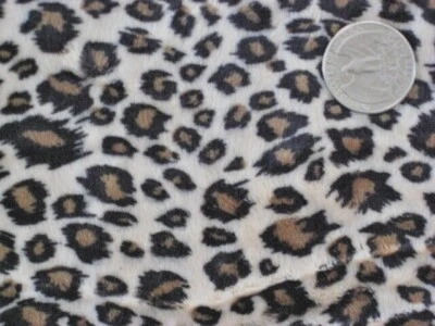 BABY LEOPARD CHEETAH MINKY CUDDLE SILKY PLUSH SEW QUILT CRAFT FABRIC BTY+PRECUTS - Image 1 of 4