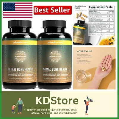 Suplemento de calcio ayurvédico con magnesio y zinc para fuerza ósea - 240 unidades Foto 1 de 4