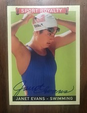 2008 UPPER DECK GOUDEY SPORT ROYALTY AUTOGRAPHS #EV JANET EVANS AUTO