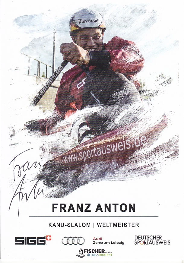 Franz ANTON - Deutschland, Gold WM 2015 Kanu, Original-Autogramm! - Bild 1 von 1