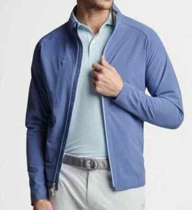 PETER MILLAR Flex Adapt Wind Cheater Full-Zip Jacket Color Blue Size 2XL NWT - Picture 1 of 4