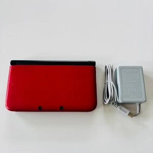 Nintendo 3DS XL  Red & Black Console USA w/ Charger TESTED WORKING READ - Picture 1 of 11