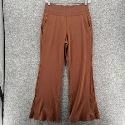 Athleta Pants Womens M Venice Brown Pull On Wide Leg Slit Performance Casual - Image 1 of 4