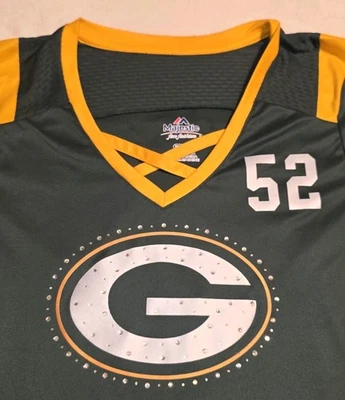 Camiseta deportiva para mujer NFL Green Bay Packers Majestics estrás mediana ver fotos Foto 1 de 4