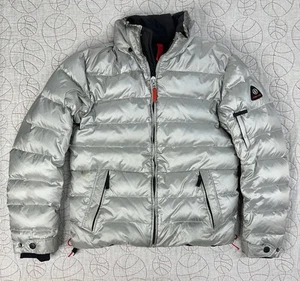 BOGNER Fire & Ice 600 Fill Down Puffer Argento Grigio Giacca da Sci Uomo Medium (36) - Foto 1 di 14